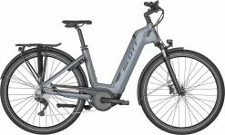Scott Sub Tour ERIDE 10 Unisex Dolphin Grey / Abyss Blue Vélo Trekking électrique Col De Cygne