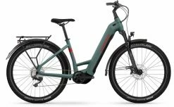 Winora Yucatan X12 Metallic Stone Blue Matte Vélo Trekking électrique Col De Cygne