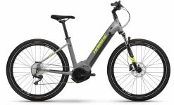 Haibike Trekking 6 Cross Gloss Grey Neon VTC électrique Col De Cygne