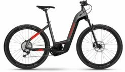 Haibike Trekking 9 Cross I625Wh Anthracite/red VTC électrique Col De Cygne