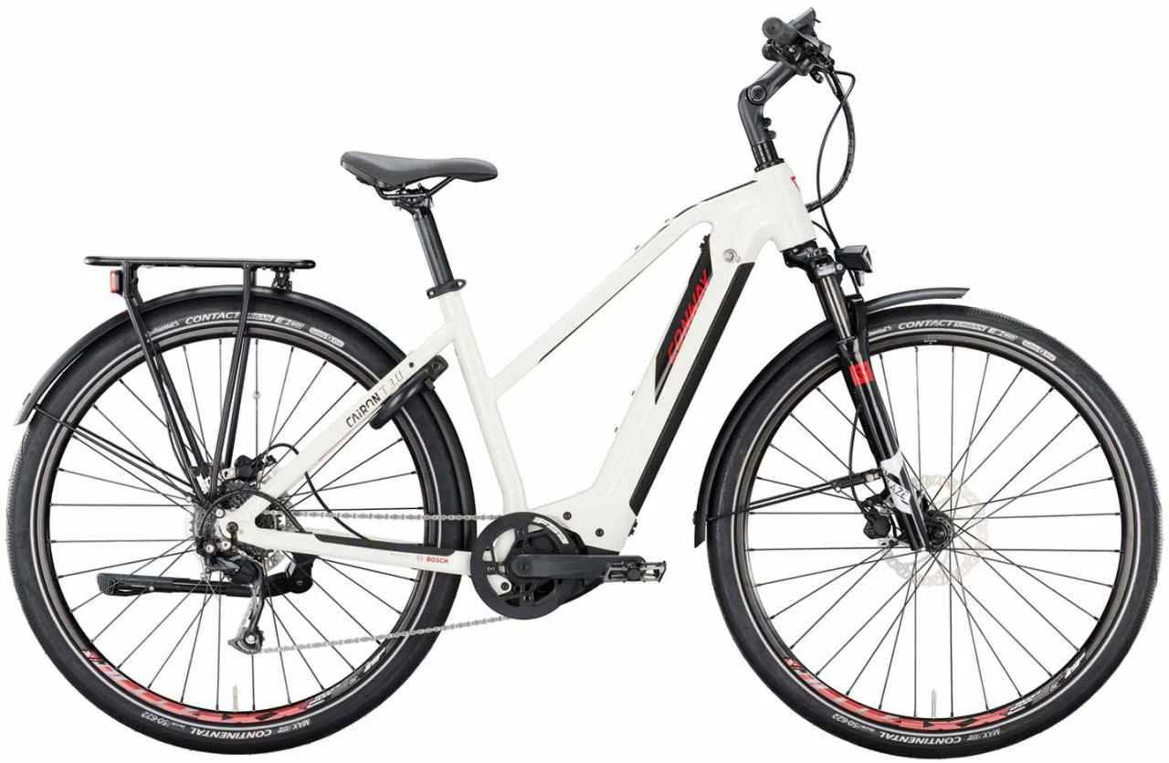 Conway Cairon T 3.0 625 Pearl White / Black Metallic Vélo Trekking électrique Femme 3 Conway Cairon T 3.0 625 Pearl White / Black Metallic Vélo Trekking électrique Femme