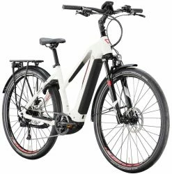 Conway Cairon T 3.0 625 Pearl White / Black Metallic Vélo Trekking électrique Col De Cygne